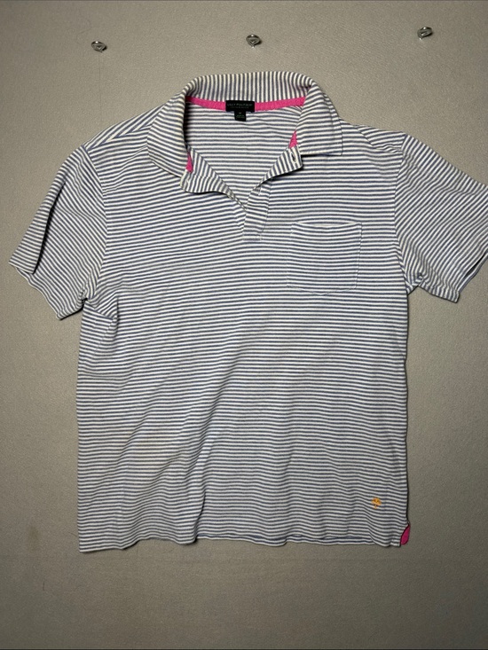 Lilly Pulitzer Other - Lilly Pulitzer Men's Blue & White Striped Polo 100% Pima cotton